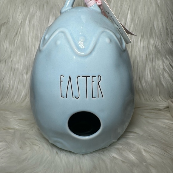 Rae Dunn Blue Easter Egg Birdhouse - Picture 1 of 4